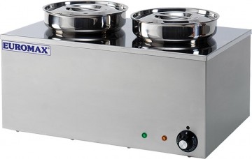 Bain marie hetelucht 2 potte 1056hl