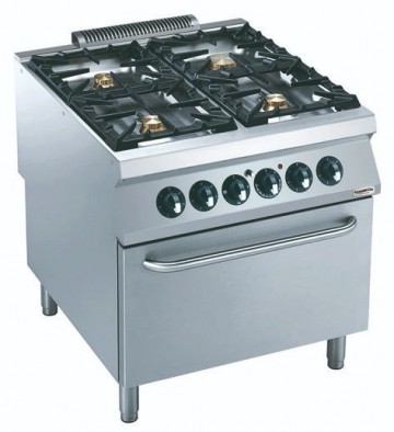 PRO 900 GAS FORNUIS 4 BR. MET EL. OVEN