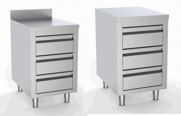 3 lades naast elkaar