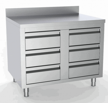 6 lades met blokprofiel werkkast