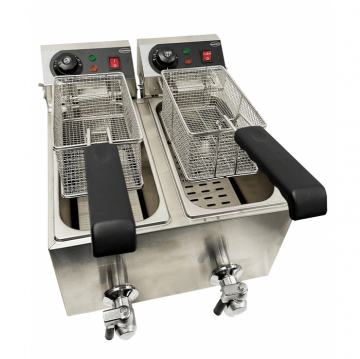 74551002elektrische tafelfriteuse 2x4 l