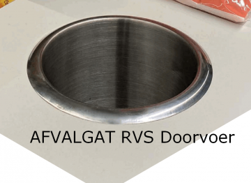Afvalgat rvs doorvoer