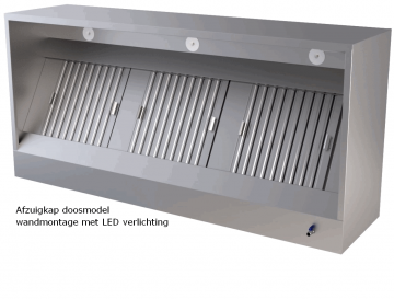 Afzuigkap doosmodel met led verlichting