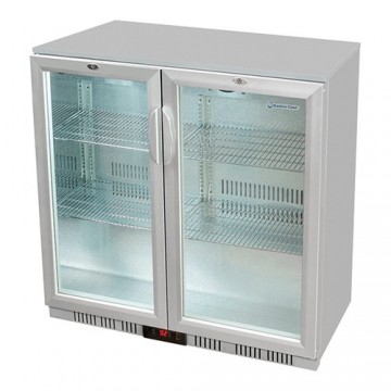 Backbar display koeling twee deurs grijs