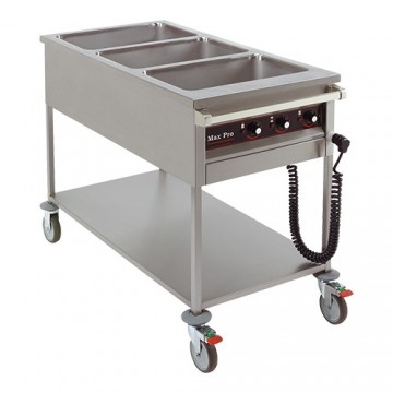 Bain marie wagen gn1 1x3 200mm