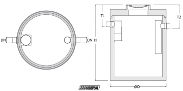 Betonen vetafscheider tekening
