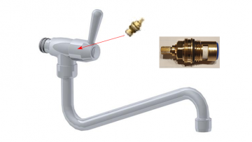 Binnenwerk tussenkraan en koud water