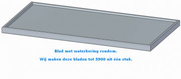 Blad met waterkering rondom