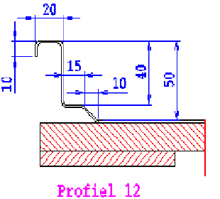 Blokprofiel met waterkering profiel 12 1