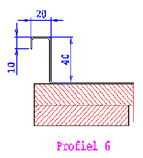 Blokprofiel werkblad 40 mm profiel 6 1