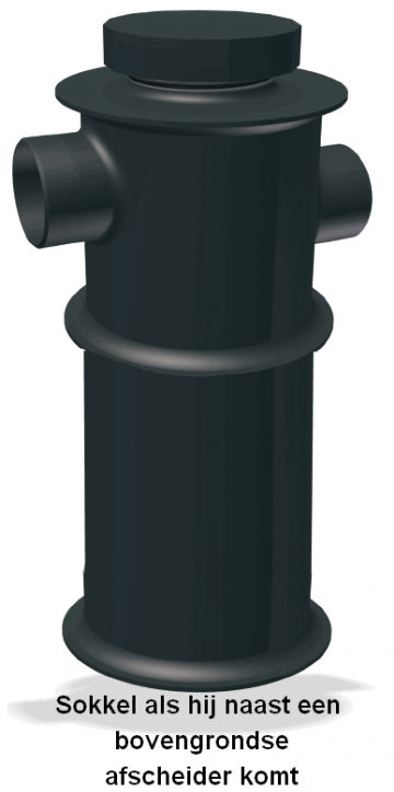 Bovengrondse inspectieput kunstof pe met sokkel