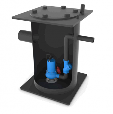 Bovengrondse pompput met pomp