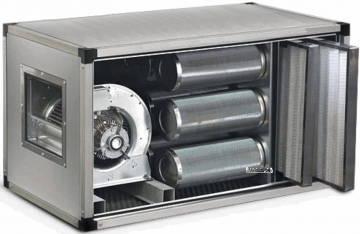 Compacte geurfilterkast met doosfilter en motor 1 2