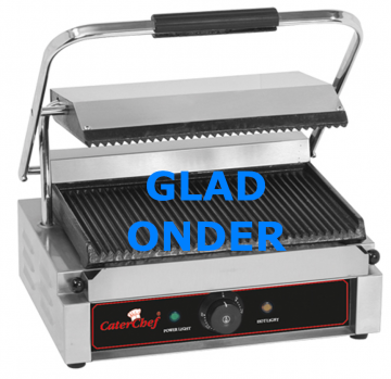 Contactgrill solo grande gegroefd glad onder
