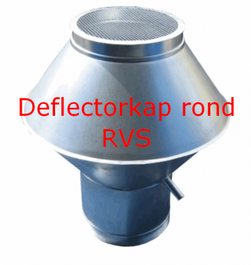 Deflectorkap rond rvs