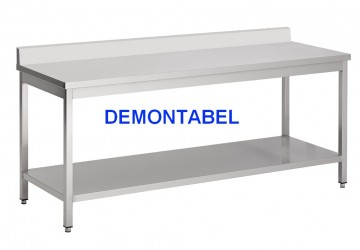 Demontabel rvs werktafel blokprofiel blad