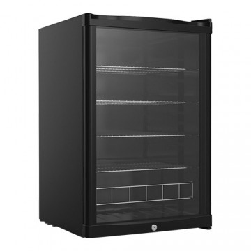 Zwart glasdeur tafel koelkast