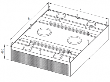 Eilandkap met frisselucht en inductie 2