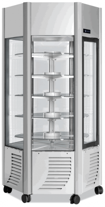 Erge scaiola gebaks koelvitrine metaalkleur