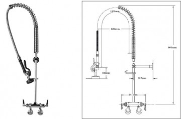 Eu 2261  ts voorspoeldouches  muurmontage