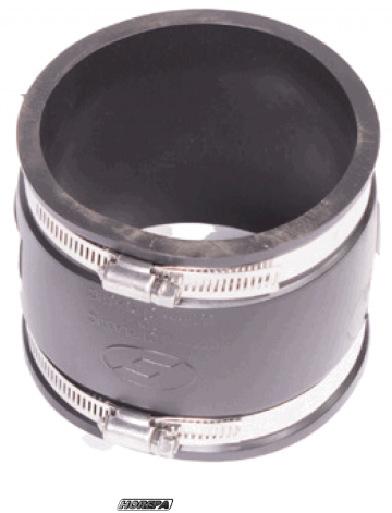 Flexibele koppeling met rvs slangklemmen