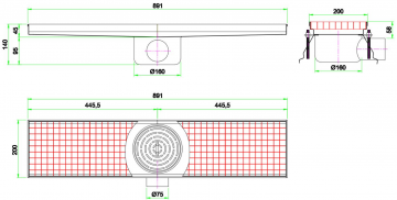 G0750125 vloergoot tekening