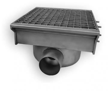 G1070025 zijuitlaat put rvs voor sleufgoot