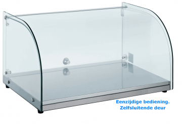 G4870230 glazen vitrine mat zelfsluitend deur