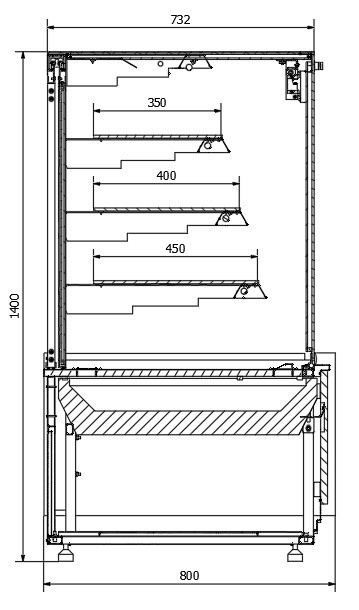 Gebaksvitrine g4860090 0095 drawings