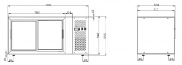 Gekoelde opzetkoelvitrine g4500600 drawings
