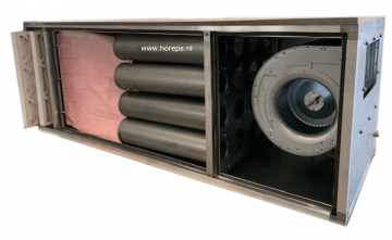 Geurfilterkast met motor en zakkenfilter