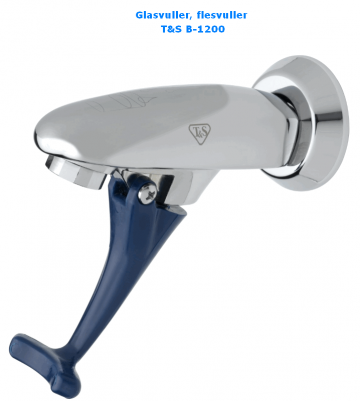 Glas  fles vuller wandmontage