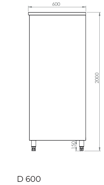 Grote rvs voorraadkast