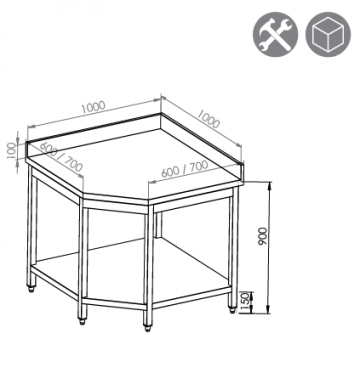 Hoektafel met opstand
