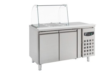 KOELWERKBANK GLASOPSTAND 2 DEUREN