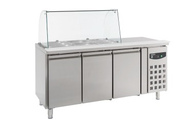 KOELWERKBANK GLASOPSTAND 3 DRS