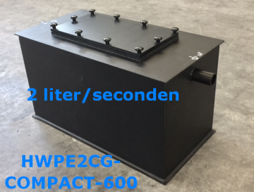 Hwpe2cg compact 600 vetafscheider bovengronds twee liter