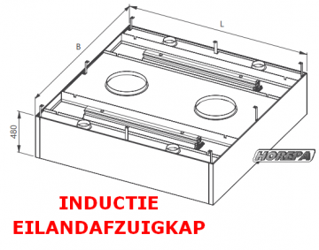 Inductie eilandafzuigkap 1