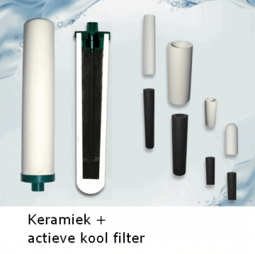 Keramiek  actieve kool filter  voorbeeld groen