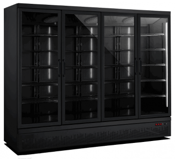 Koelkast met glazen deur zwart 4 deurs g4552240