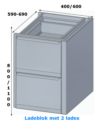 Ladeblok met 2 lades