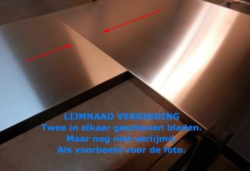 Lijmnaad verbinding in elkaar