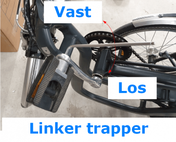 Linker trapper los en vast draaien