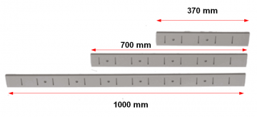 Muurmontage strip drie lengtes 0