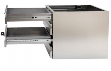 Neutrale rvs ladeblok   4 lades3