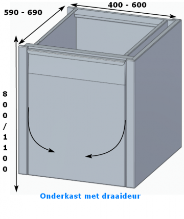Onderkast met draaideur