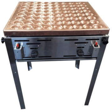 Poffertjesplaat op gas 72 dops