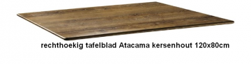 Rechthoekig tafelblad atacama kersenhout 120x80cm