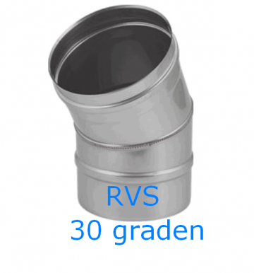Rvs 30 graden bocht