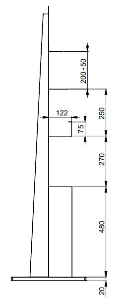 Rvs desinfectiepaal 3